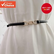 Belt No Hole Snap Buckle Adjustable Slim Matte belt for woman elegant for Dresses Pants belt for wom