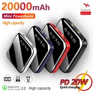 Portable 20000mAh Mini Power Bank Fast Charging small powerbank with led Phone Charger