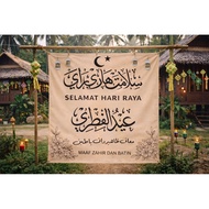 Banner Kain Belacu, Banner Klasik kain, Printing DTF banner kain, custom size dan design.