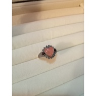 (R101) S925 PINK TOURMALINE GEMSTONE RING NATURAL STONE S925 SILVER ADJUSTABLE CINCIN BATU PERMATA PEREMPUAN 天然石戒指