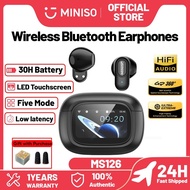 MINISO MS126 TWS Earbuds Wireless Earbuds  LED Touchscreen ENC Low Latency Five Mode HiFi Sound Musi