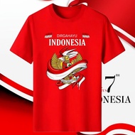 MERAH (10 MOTIFS) TSHIRT 17 AUGUST 2025 MEN ADULTWanita LATEST 17 AUGUST 2025 T-SHIRT/ RED AND WHITE