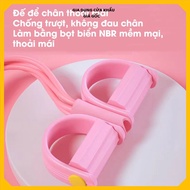 6-TUBE RESISTANCE RUBBER ABDOMINAL TRAINING BAND - Multifunctional Foot Pedal for Exercise at Home