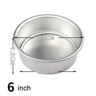 2/4/6/8/10inch Cake Mold Aluminum Cake Pan Chiffon Cake Mould Deep Cake Tin