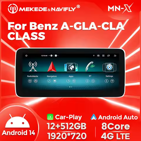 Android 14 For Mercedes Benz A class W176 /GLA X156 / CLA C117 2013 - 2018 Car Radio Multimedia Vide