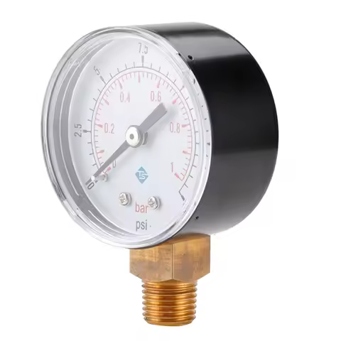 Pressure Gauge 50mm 0~15psi 0~1bar Pool Filter Water Pressure Hydraulic Pressure Gauge Meter Manomet