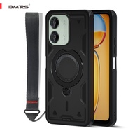 for Xiaomi Poco C65 4G Phone Case [Magnetic] Shockproof Cover with Stand & Lanyard Hole for Poco C65