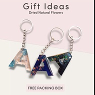 Custom initial letter keychain l keychain l resin l letter l gift l gift l couple l gift