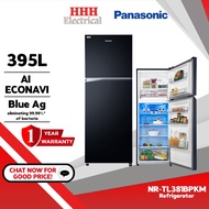 Panasonic 395L 2-Door ECONAVI Inverter Refrigerator Peti Sejuk 2 Pintu NR-TL381BPKM Peti Ais