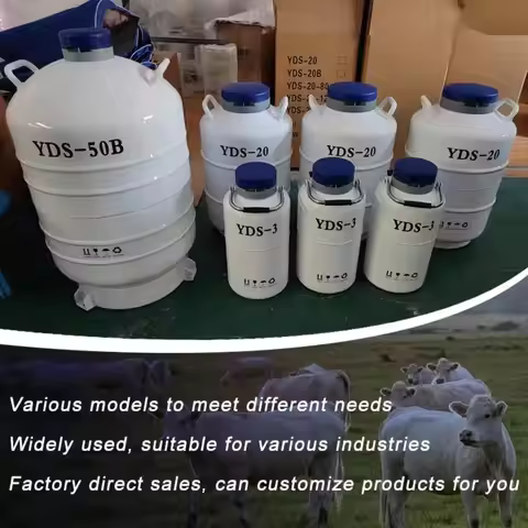 20L80mm caliber liquid nitrogen container, liquid nitrogen Dewar flask, cryogenic bottle, cattle fro