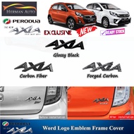HermanAuto Perodua Axia 2014-2022 Car Logo Character Emblem PNP Frame Cover Garnish Accessories