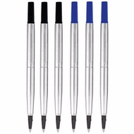 6x Parker Rollerball Pen Refills 3 Black + 3 Blue Ink Medium Nib 0.5mm ☆DySunbey3