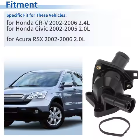 UXCELL Engine Coolant Thermostat Housing Assembly for Honda CR-V for Acura RSX 02-06