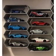 Hot Wheels Shelf 10 Slot For 1:64 Car 3D Print | Car Toy Shelf | Wall Mounted Car Shelf