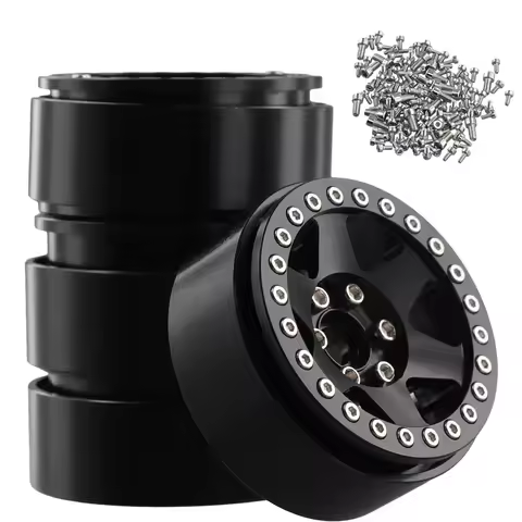 AB31 1/10 RC Crawler Car 1.9Inch Metal Beadlock 6 Hole Wheel Hub Rim for -4 D90 D110 SCX10 SCX10II S