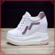 Korean Style Women Wedges Shoes Elegant Shorty Elevator Shoes Lace-Up