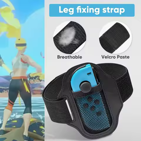 IGRARK Controller Game Accessories Switch Sports Soccer/NS Ring Fit Adventure Elastic Leg Strap for 
