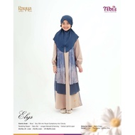 Girls' Gamis Nibras Elys Sarimbit Family Elys Children's Gamis Sky Silk Material Simple Children's M