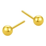 CTS 24K 999 Gold Beads & Lucky Four Leaf Clover Hollow Minimalist Earrings Minimalist Earrings CHOW