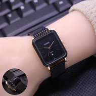 JAM TANGAN WANITA GUESS KOTAK POLOS RANTAI PASIR DIAMETER 3 CM JAM TANGAN CWE / JAM TANGAN MURAH