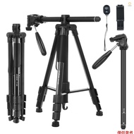 Andoer TTT-009 168CM/66.14Inch Portable Photography Tripod Monopod Camera Horizontal Tripod Stand Al