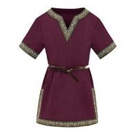 NEW Child Boys Medieval Costume Viking Pirate Shirt Knight Cotton Linen Vintage Tunic Tops Renaissan