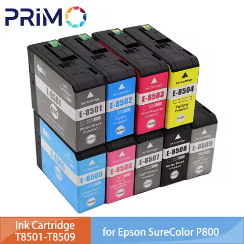 T8501 T8501-T8509 Pigment P800 Ink Cartridge 9 Colors Compatible for Epson SureColor SC-P800 P800 Pr
