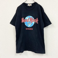 Hard Rock Cafe 短袖印花 T 卹，黑色，L 碼，古著。