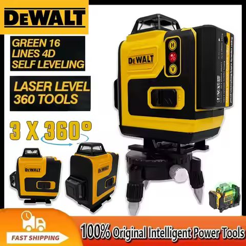 Dewalt Laser Level 360 Green 16 Lines 4D Self Leveling 360 Horizontal Vertical Super Powerful Beam C