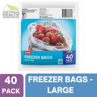Coles Bags Freezer Large 40 Pack