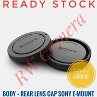 Body plus Rear Lens Cap sony E-mount Lens Body Cap A7 A6000 A7ii A6400 A6300 A5000 A73 Nex