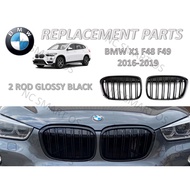 BMW X1 F48 F49 2016-2019 Glossy Black Grille Kidney  Grilles Bumper M Grill