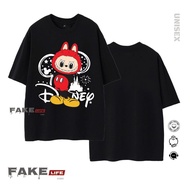 High quality printed T-shirt LABUBU MODEL unisex FAKE LIFE loose form for Men and Women 100% cotton