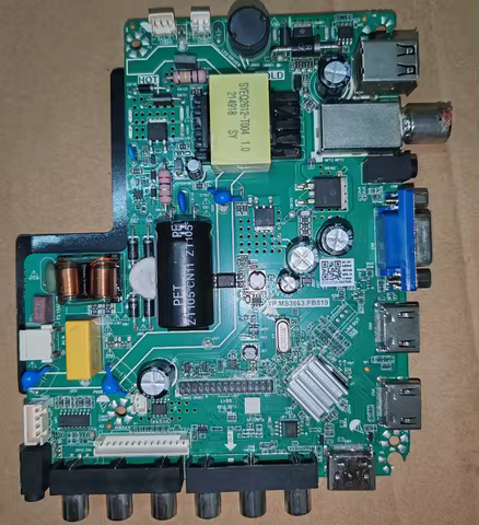 TP.MS3663.PB819 Three in one TV motherboard, tested well, physical photo for 1366x768 34--54V 48W 48