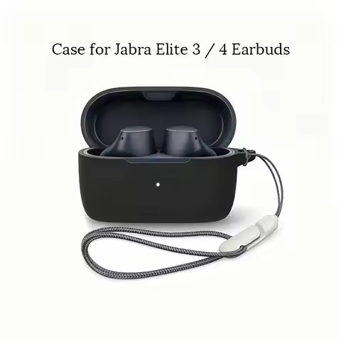 Silicone Case for Jabra Elite 3 / 4 True Wireless Earbuds Shockproof Dustproof Full Protective Cover