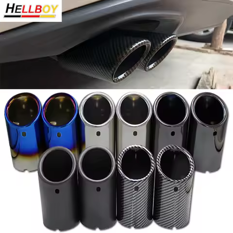 76mm Car Exhaust Muffler Tip Cover For Q5 A5 VW Tiguan Volkswagen Passat B7 CC 1.8T 2.0T Audi A3 8V 