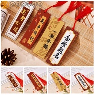 ADAMES Inspirational Text Bookmark, Chinese Style Creative Acrylic Tassel Bookmark, Graduation Season Small Gift Portable Antique Durable Book Page Marker Kids
