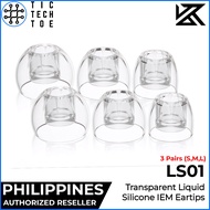 KZ LS01 Ultra-Soft Liquid Silicone Earphone Tips Upgrade IEM 3 Pairs Set Replacement Eartips