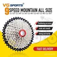 VG Sports Bicycle Cassette Freewheel MTB 9 Speed 32T 36T 40T 42T 46T Sprocket 9V Velocidade Mountain