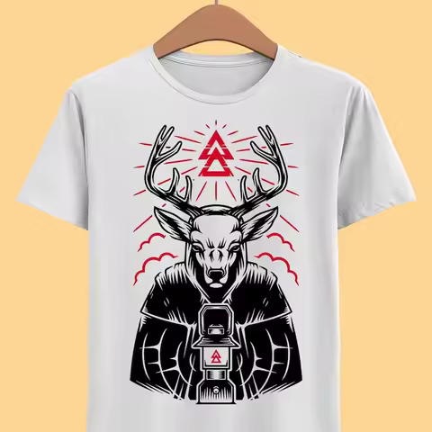 Cult of the Tree T-shirt - Alan Wake 2 Video Game Shirt - Alan Wake II Gaming Shirt - Linocut Printm