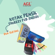 SQUEEZY - SQUEEZY PENCIL BOX DUAL ZIPPER PCB - SQ8505, SQ8506, SQ8507 - Wholesale