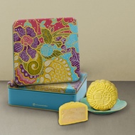 [ChangHoSek] - 4pcs Mao Shan Wang Snowskin Mooncake in Batik Square Tin