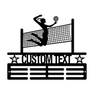 Custom Volleyball Player Medal Hanger Medal Holder Display Rack For Award And Ribbon Tiered Award Ra
