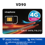 Sim 4G Vinaphone VD90 BIG120 D169G gia hạn theo tháng NHẬN NGAY ưu đãi data nghe gọi cực chất lượ