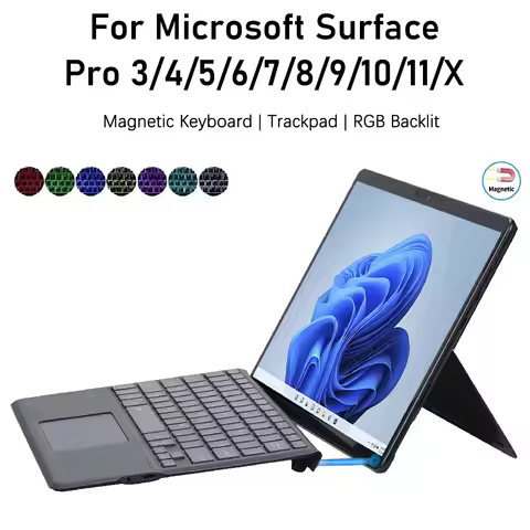 Wireless Bluetooth Keyboard For Microsoft Surface Pro 3 4 5 6 7/7+,For Surface Pro 8 9 10 11 X Track