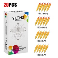 20 Pieces Hybrid Disposable Tattoo tools Set including RL RM RS and M1 types for rotary tattoo machi