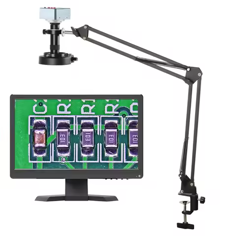 48MP 4K 60FPS 1/2"1080P HDMI USB Industrial Video Digital Microscope Camera 130X Zoom C Mount Lens U