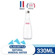 evian Natural Mineral Water Glass Bottle (330ml)