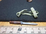 WB8二戰部門 mini模型1/6舊化金屬製美軍傘兵刺刀一把(無刀鞘 附繩帶) LT:1433