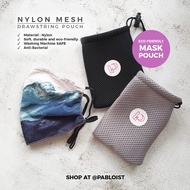 [SG READY STOCK] Drawstring Nylon Mesh bag Mask Pouch Storage Jewelry Small Gift Eco-friendly Earpho
